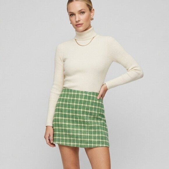 SHEIN Dresses & Skirts - Shein Green Plaid Mini Skirt